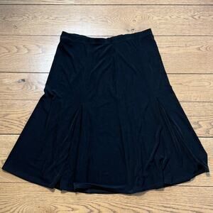 Chico's Travelers Knee Length Skirt SZ 3 (XL) A Line Flat Front Inverted Pleats